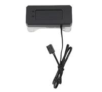 ASHATA Alarma de Pantalla de Temperatura de Flujo Digital de Enfriamiento de Agua, Aleación de Aluminio y Alarma Acrílica para Monitorear a Alta Temperatura Baja RPM, Pequeña Interfaz