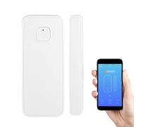 ASHATA Alarma de Puerta, Ventana de Seguridad Personal, WiFi Sensor de Alarma de Ventana de Puerta Inteligente Soporte Inalámbrico Control Remoto para Seguridad en el Hogar