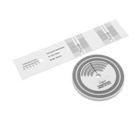 ASHATA Alfombrilla de Disco Estroboscópico para Tocadiscos HiFi, Velocidad de Medida 33 1/3 45 RPM Calibración del ángulo del Cabezal, Material de PVC Duro y Guías de Alineación, para