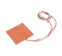 ASHATA Almohadilla Térmica de Silicona para Impresora 3D, Cama Caliente para Impresora 100x100mm 220V 100W Pieza de Repuesto de Alfombrilla de Silicona para Cama Caliente de Goma para