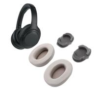 ASHATA Almohadillas para la Oreja de Reemplazo para Auriculares WH 1000xm3, Paptas de Gel de Enfriamiento Suave con Tela de Seda de Hielo Transpirable para WH 1000xm3 Caminos de Oreja