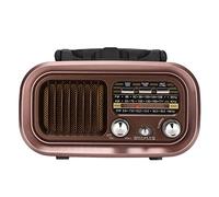 ASHATA Altavoz Bluetooth Retro de Radio Vintage, Radio Am FM Bluetooth de 3 Bandas con Estilo Clásico Antiguo, Altavoz de Radio Vintage Portátil Multifuncional para Interiores Y Exteriores(RXBT628)