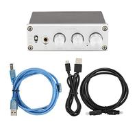 ASHATA Amplificador De Auriculares Estéreo Portátil, Decodificador De Audio De Decodificación DAC con Amplificador De Auriculares para Auriculares De 3,5 Mm(Plata)