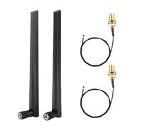 ASHATA Antena Externa WiFi, Cable de Tarjeta de Red inalámbrica 2PCS M.2/NGFF y Antena 2x5DBi para 9560NGW/9260AC/7265AC