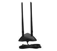 ASHATA Antena WiFi de Doble Banda Señal Estable 6DBI para Tarjeta de Red de Enrutador Inalámbrico, 2,4 GHz 5 GHz con Cable de 1,2 Metros para Uso Doméstico y de Oficina