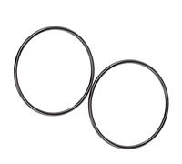 ASHATA Asas de Bolso Alta Dureza Forma Redonda Aspecto Brillante Adornos de Bricolaje para Bolsas Artesanales, Material de Hierro, 2 Piezas para Equipaje (Plata Negro)