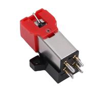 ASHATA AT91R Cartucho de Tocadiscos Magnético para ATLP3 ATLP60 ATPL300 Tocadiscos LP Reemplazo de Cartucho de Fonógrafo con Imán Móvil Dual, Rojo