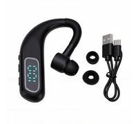 ASHATA Auricular Bluetooth Inalámbrico, Auricular Bluetooth de un Oído, Auriculares Manos Libres con Micrófono con Cancelación de Ruido para Llamadas de Negocios, Videojuegos