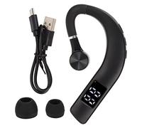 ASHATA Auricular Bluetooth para Teléfono Celular, Auricular Bluetooth 5.2 Impermeable IPX5 de un Solo Oído, Auricular con Gancho para la Oreja Giratorio de 180 Grados, para Deporte, Correr, Conducir