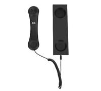 ASHATA Auricular de Teléfono Retro, Auricular de Teléfono Portátil con Cable Tipo C con Micrófono, Calidad de Sonido Cristalina, Reducción de Ruido, Diseño Ergonómico (Black)