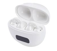 ASHATA Auriculares Bluetooth con Clip para la Oreja, Auriculares con Clip Inalámbricos Bluetooth con Micrófono con Cancelación de Ruido, Reproducción de 6 a 8 Horas, Control Táctil, (White)