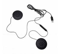 ASHATA Auriculares con Cable para Casco de Motocicleta con Sonido Estéreo |Auricular con Cable de 1,2 M con Control de Volumen de Micrófono para Moto