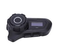 ASHATA Auriculares con Intercomunicador para 6 Pasajeros | de Comunicación Bluetooth para Motocicleta con LED, Resistente Al Agua y Cancelación de Ruido CVC