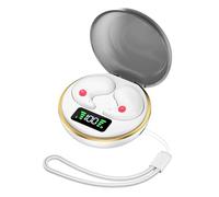 ASHATA Auriculares de de Oreja Inalámbrica, Auriculares Súper Delgados y Cómodos para Dormir con 5.3, Transmisión de 10 M, 20Hz de 20 KHz, Carga Tipo C (White)