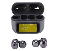 ASHATA Auriculares Inalámbricos, Bluetooth 5.49 sobre la Oreja con Pantalla Táctil LCD a Color, Auriculares Inalámbricos con Sonido Estéreo HiFi Portátil con Estuche de Carga para (Black)