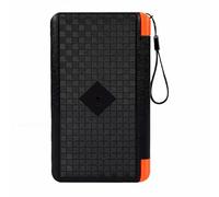 ASHATA Banco de Energía Solar Portátil de 10000 MAh con Paneles Solares Plegables para Uso en Exteriores y Emergencias Negro Naranja