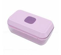 ASHATA Bandeja para Cubitos de Hielo Tipo Prensa con Tapa Selladora, Diseño que Ahorra Espacio para Congelador, Material PP de Grado Alimenticio Fácil de Limpiar (Púrpura #15)
