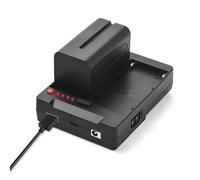 ASHATA BateríA NP F A Placa de Montaje V Lock V, 2 Ranuras V Lock Adaptador de Corriente Placa de Montaje Convertidor de BateríA con Salidas USB A Tipo C DC D Tap, para NP F970 F750