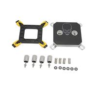 ASHATA Bloque de Agua para CPU, Bloque de Refrigeración de CPU de Rosca G1/4 para Computadora, Galvanoplastia Acrílica de Cobre Posiciones Precisas del Orificio Bloque de Refrigeración