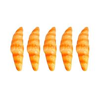 ASHATA Bolígrafo para Escribir Pan, Diseño Simulado para Uso en la Oficina y la Escuela, 5 uds., Bonito Bolígrafo de Croissant, Regalo Portátil y Divertido (cuerno)