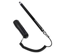 ASHATA Bolígrafo para Pantallas Táctiles, Lápiz Capacitivo de Alta Sensibilidad con Cuerda de Resorte para Teléfono Móvil, Tableta, Portátil, Escritura Precisa, Punta de Silicona a Prueba de