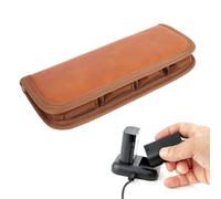 ASHATA Bolsa de Cámara, Bolsa de Almacenamiento de Cuero PU Impermeable para Baterías LP E10 E17 E6N con 4 Ranuras para Tarjetas de Memoria y Pequeños Accesorios