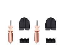 ASHATA Boquilla Hotend de Intercambio Rápido, 2 Juegos de 0,4 Mm, Kit de Hotend Totalmente Metálico con Piezas de Silicona de Cobre, Diseño Desmontable, Enfriamiento Rápido, sin C