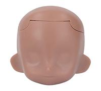 ASHATA Cabeza de Muñeca en Blanco Extraíble Exquisita 1/12 para Muñecas Articuladas con Bolas de Maquillaje DIY, Material de Cemento Plástico para Personalización (Café)