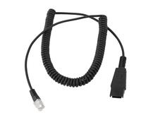 ASHATA Cable Adaptador RJ9 a QD, Cable de Desconexión Rápida QD RJ9 4P4C para Auriculares QD, Cable de Bobina de Liberación Macho RJ9 QD para Avaya IP 1608 1616 9610 9620