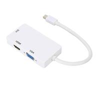 ASHATA Cable Convertidor DisplayPort, 3 en 1 Cable DisplayPort MiniDP a DVI Adaptador de Cable VGa Convertidor, para PC, Monitor, Computadora Portátil, Proyector, sin Necesidad de