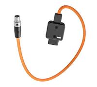 ASHATA Cable de Alimentación D Tap a XLR de 4 Pines, Cable Trenzado de Nailon de 60 Cm con Enchufe Giratorio de 180 Grados para Cámara Pantalla de Visualización 170A Luces LED 1303