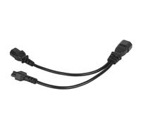 ASHATA Cable de Enchufe de Alimentación Y Cable Adaptador Divisor 10A 250V Ideal para Fuentes de Alimentación de Portátiles IEC 320 C14 Macho a C13 Y C5