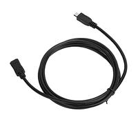 ASHATA Cable de Extensión Micro USB 2.0 Macho a Hembra de 1,5 M, Cable Extensor Micro USB Duradero de Carga y Sincronización de Datos para Teléfono, Tableta y Más