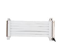 ASHATA Cable de Extensión PCIE 3.0, Cable Elevador Extensor PCIE 3.0 X16, Cable de Extensión PCIE 3.0 Flexible de 180 Grados para Tarjeta Gráfica Propiedad de Alto Blindaje (Blanco)