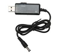 ASHATA Cable de Refuerzo USB Ajustable de 5 V a 9 V 12 V, Cable USB Básico, Cable USB de CC Portátil con Punta de Conector de 3,5 X 1,35 Mm para Lámpara de Mesa con Ventilador