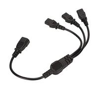 ASHATA Cable Divisor Y IEC 320 C14 a 3 C13 | PVC resistente, núcleo de cobre, 10A 125V 2.5A 250V, divisor de salida múltiple, para escáner de impresora de monitor de PC