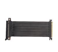ASHATA Cable Elevador Extensor Flexible de Alta Velocidad PCIE 3,0 X16, Adaptador de 180 Grados, Cable de Extensión PCIE 3,0 para Tarjeta Gráfica, Plug and Play (Negro)