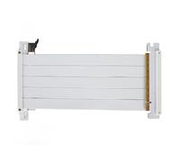 ASHATA Cable Elevador PCIE 4.0 X16, Cable de Extensión de Tarjeta Gráfica de Alta Velocidad, Cable de Extensión GPU Flexible de Doble Cara de 180 Grados para RTX 4090 para RX 7900 XT (Blanco)