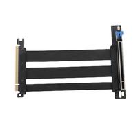 ASHATA Cable Elevador PCIE 5.0, Cable de Extensión para Tarjeta Gráfica GPU de 128 Gbps, PCIE 5.0 X16, ángulo Recto de 90 Grados, Compatible con RTX 4090 Ti, Carcasa de PC, Servidor,