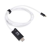 ASHATA Cable HD de TV para Estación Base 2 Dock, Cable de Carga PD 4K 144Hz USB C 3,2 100W, Adaptador de Viaje Portátil para Vídeo (blanco negro)