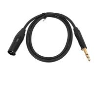ASHATA Cable Macho Balanceado de 1/4 a XLR, Cobre Libre de Oxígeno, Conectores Chapados en Oro, Funda de Goma, para Consolas de Mezclas, Equipos de Tarjetas de Sonido K Song,