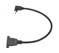 ASHATA Cable Mini Codo Macho a Displayport Hembra, Canal Auxiliar Bidireccional, Adaptador Mini Hembra a Mini Macho, Salida de Resolución QXGa 2560 X 1600, Hot Plug