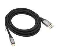 ASHATA Cable Mini DisplayPort a DisplayPort, Adaptador de Cable de Ultra Alta Definición 8K, MiniDP a DP1.4, para Monitor de Juegos, 9.8 Pies