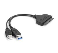 ASHATA Cable USB 3.0 a, Cable Adaptador de Disco Duro USB 3.0 a 2,5 Pulgadas, Convertidor para HDD SSD de 2,5 Pulgadas, Transmisión de Datos de Conversión de Disco Duro Conectado a la
