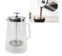 ASHATA Cafetera de 650 Ml de Prensa Francesa, Olla de café de café de Vidrio con Vidrio de Borosilicato Alto y 304 Acero Inoxidable para la Oficina de té de Estudio en el Hogar