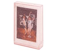 ASHATA Caja de Almacenamiento de Fotos para, Mini Estuche Portafotos de 3 Pulgadas, Estuche Portafotos Portátil para Cámara Instantánea con Cuerda de Mano para Tarjetas de Fotos (Brillo