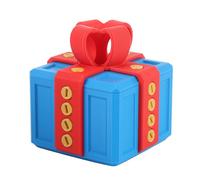 ASHATA Caja de Molesta, Caja de Novedosa Impresa en 3D con Tornillos, para de Broma y Sorpresas Divertidas, Almacenamiento para Juguetes y Decoraciones Navideñas (Azul Rojo)