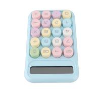 ASHATA Calculadora Científica de 10 Dígitos, Calculadora de Botón Mecánico Portátil con Pantalla LCD para Tareas de Contabilidad de Exámenes (Blue)