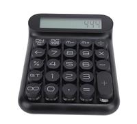 ASHATA Calculadora de Interruptores Mecánicos, Calculadoras Automáticas de Escritorio para Dormir KeyCap 24 Keys LCD Display Anti Slip for Business Office Students (Black)