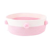 ASHATA Cama Rascadora para Gatos Tejida a Mano, Alfombrilla Rascadora de Larga Duración para el Hogar y el Interior con Cuerda de Algodón de Primera Calidad (Pink)